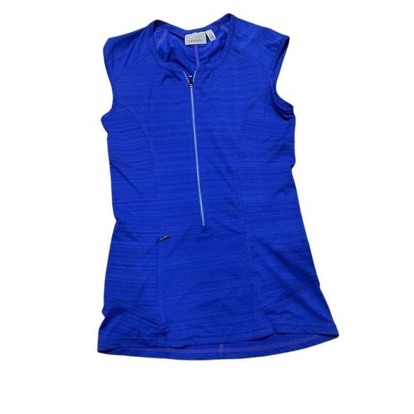 Athleta Women's XS Blue Standard 1/2 Zip Tank Top Activewear - Picture 1 of 7